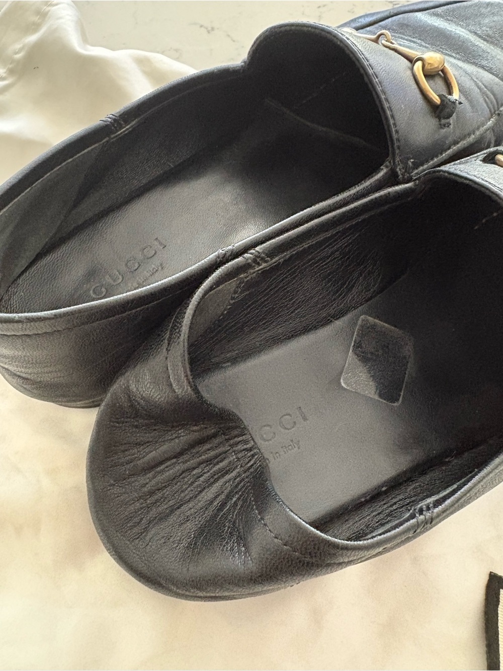 Gucci Black Leather Horsebit Loafers - Picture 5 of 5